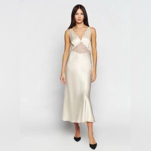 Reformation Inara Silk Dress Small